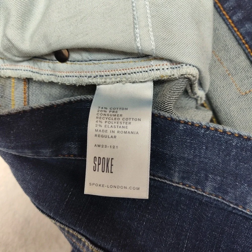 Spoke Jeans‎ Mens 32x30 Blue Build C Straight Medium Wash Denim Spoke Travel
